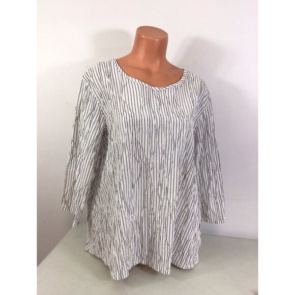 Cut Loose Stripe Shirt Blouse Womens Medium - Picture 1 of 6